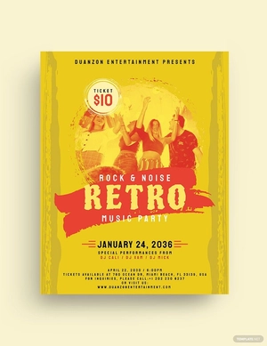 Grunge Retro Party Flyer Template