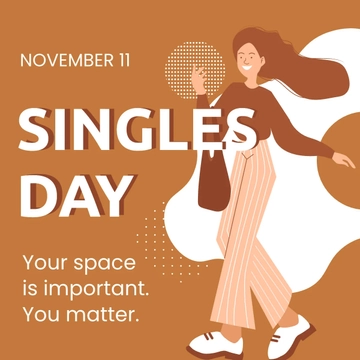 Free Singles Day Instagram Post Template to Edit Online