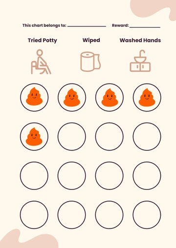 Free Potty Chart Sticker Template to Edit Online