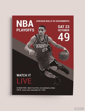 NBA Playoffs Flyer Template