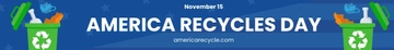 Free America Recycles Day Website Banner Template to Edit Online
