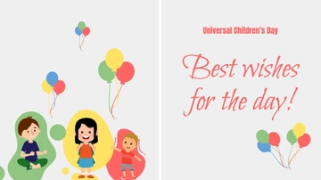 Free Universal Children???s Day Greeting Card Background Template to Edit Online