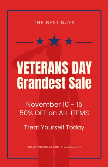 Free Veterans Day Advertisement Poster Template to Edit Online