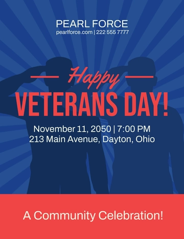 Free Veterans Day Event Flyer Template to Edit Online