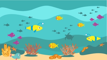 Free Cartoon Aquarium Background Template to Edit Online