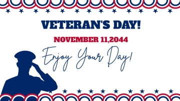 Free Veterans Day Youtube Banner Template to Edit Online