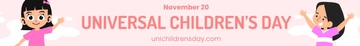 Free Universal Children???s Day Website Banner Template to Edit Online