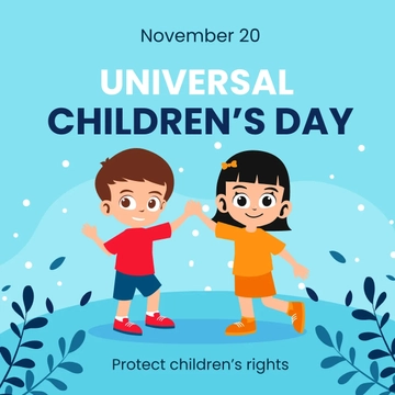 Free Universal Children???s Day Instagram Post Template to Edit Online
