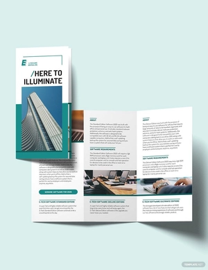 Software Developer Tri-fold Brochure Template
