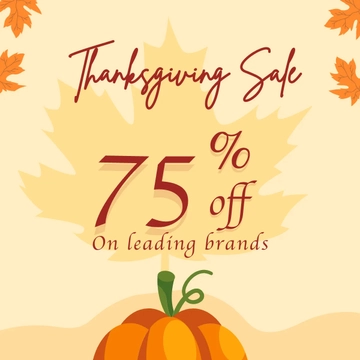 Free Thanksgiving Day Sale Clipart Template to Edit Online