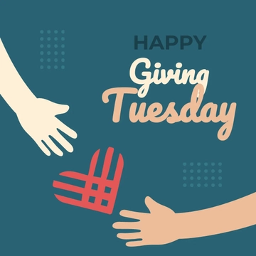 Free Happy Giving Tuesday Clipart Template to Edit Online