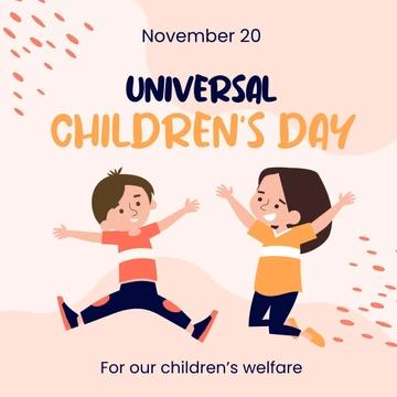 Free Universal Children???s Day FB Post Template to Edit Online