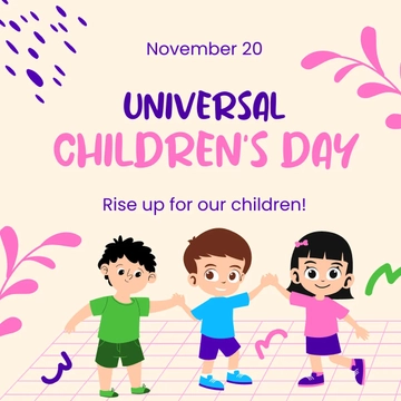 Free Universal Children???s Day WhatsApp Post Template to Edit Online