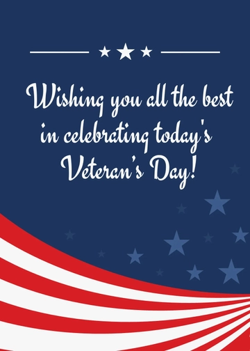 Free Veterans Day Wishes Template to Edit Online
