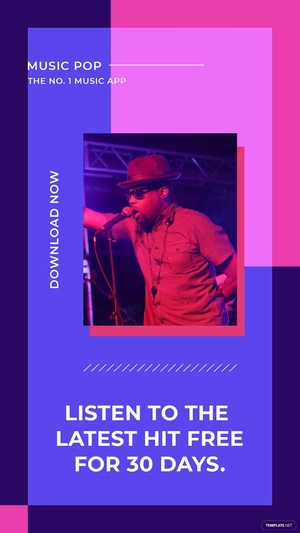 Music Studio App Promotion Whatsapp Post Template