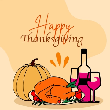 Free Thanksgiving Day Sketch Clipart Template to Edit Online