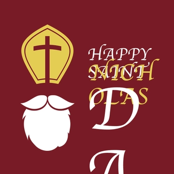 Free Happy Saint Nicholas Day Clipart Template to Edit Online