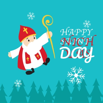 Free Happy Saint Nicholas Day Clipart Template to Edit Online
