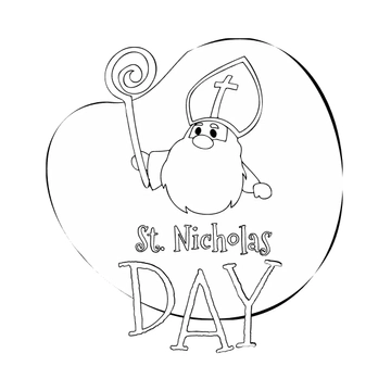 Free Saint Nicholas Day Drawing Clipart Template to Edit Online