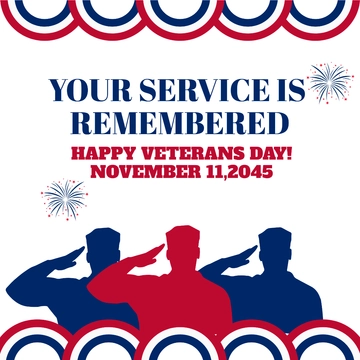 Free Veterans Day Instagram Ads Template to Edit Online