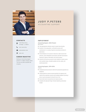 Accounting Support Resume