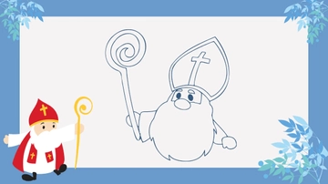 Free Saint Nicholas Day Drawing Background Template to Edit Online