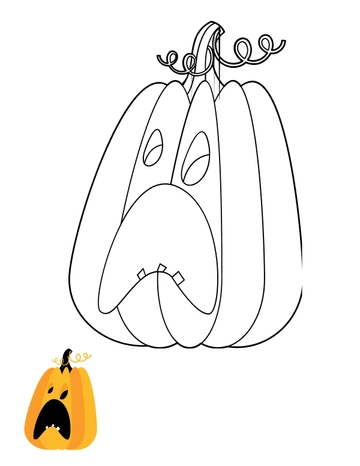 Free Pumpkin Halloween Coloring Pages Template to Edit Online