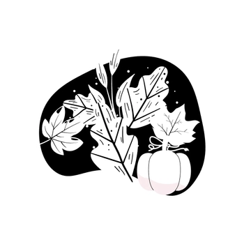 Free Black And White Thanksgiving Day Clipart Template to Edit Online