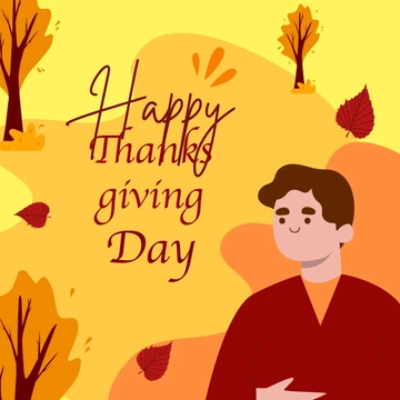 Free Happy Thanksgiving Day Clipart Template to Edit Online