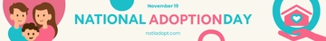 Free National Adoption Day Website Banner Template to Edit Online