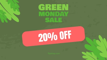 Free Green Monday Flyer Background Template to Edit Online