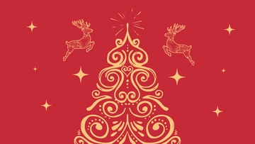 Free Christmas Red Background Template to Edit Online