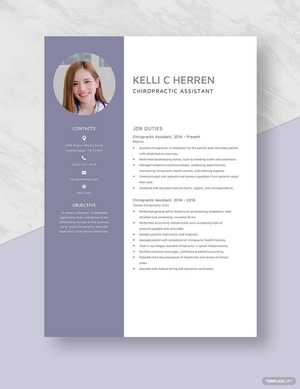 Chiropractic Assistant Resume