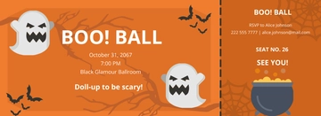 Free Halloween Ticket Invitation Template to Edit Online