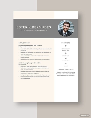 Civil Engineering Manager Resume