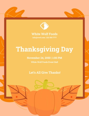 Free Thanksgiving Day Flyer Template to Edit Online