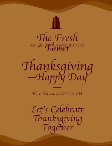 Free Blank Thanksgiving Day Flyer Template to Edit Online