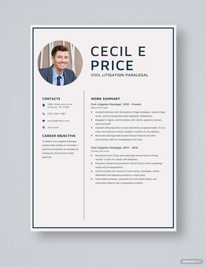 Civil Litigation Paralegal Resume