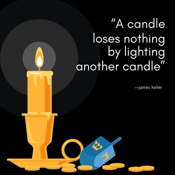 Free Hanukkah Quote Vector Template to Edit Online