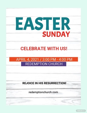 Easter Sunday Risen Flyer Template
