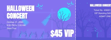 Free Happy Halloween Ticket Template to Edit Online