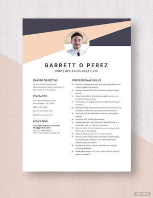 Customer Sales Associate Resume