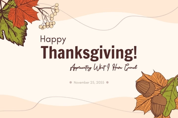 Free Thanksgiving Day Banner Template to Edit Online