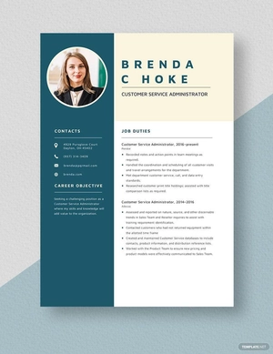 Customer Service Administrator Resume