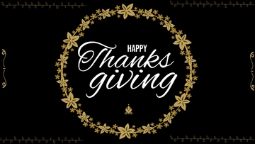 Free Thanksgiving Day Gold Background Template to Edit Online