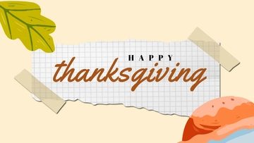 Free Thanksgiving Day Plain Background Template to Edit Online