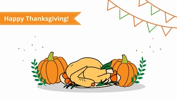 Free Thanksgiving Day White Background Template to Edit Online