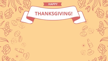 Free Thanksgiving Day Zoom Background Template to Edit Online