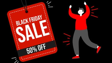 Free Black Friday Cartoon Background Template to Edit Online