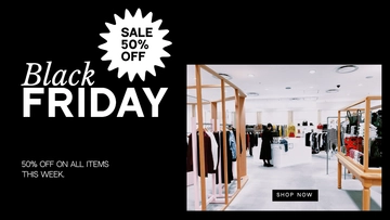 Free Black Friday Aesthetic Background Template to Edit Online